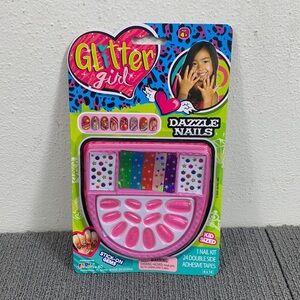 Ja-Ru Glitter Girl Dazzle Nails Stick-On Gems Kid Sized Ages 4+ New